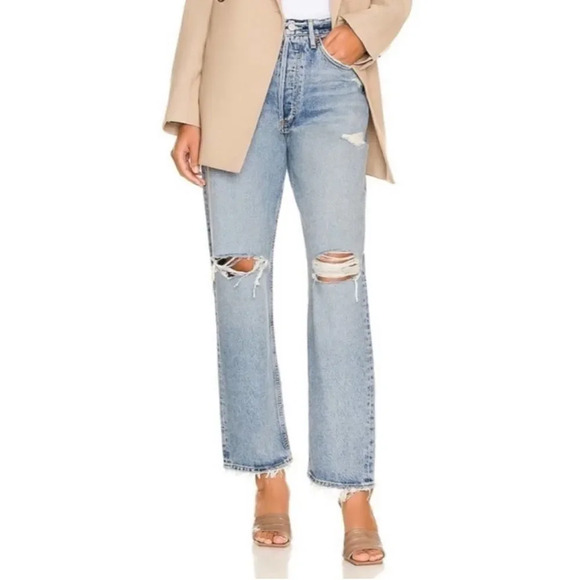 AGOLDE 90s High-Rise Straight-Leg Jeans - Picture 1 of 14